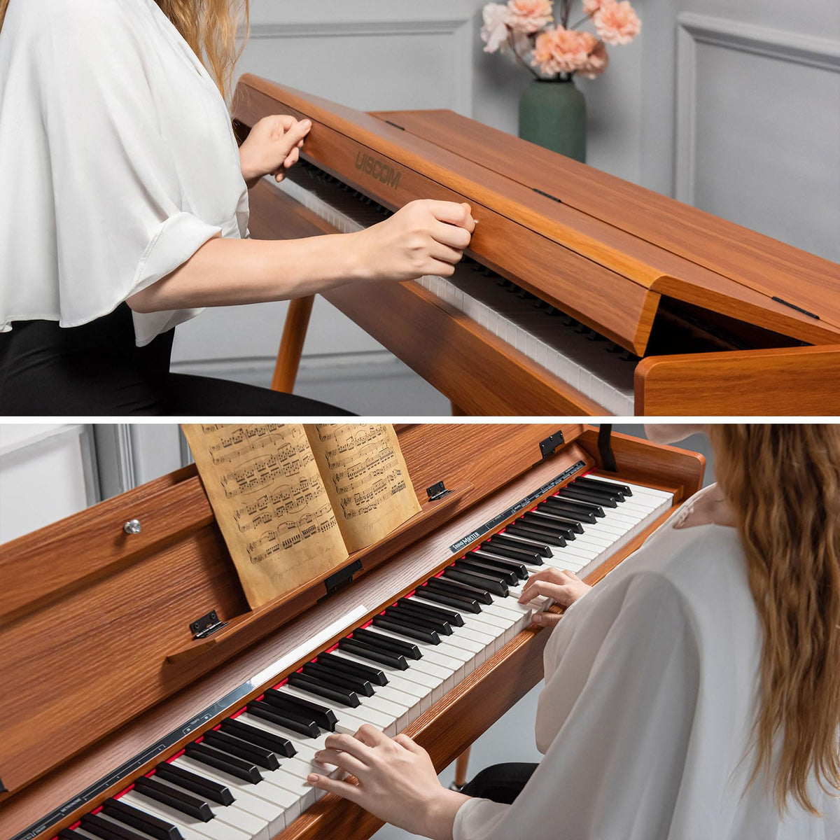 88 Key Weighted Digital Piano with Triple-Pedal L165