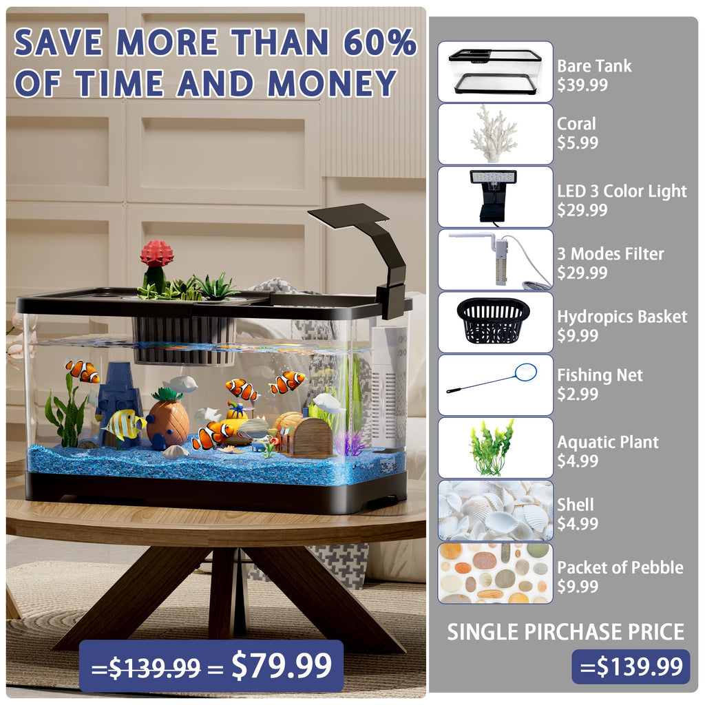 5.3 Gallon Fish Tank Starter Kit T57877