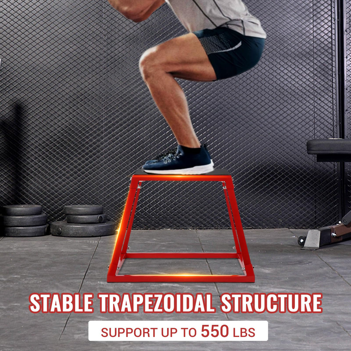 Adjustable Steel Plyometric Jump Box Set N814