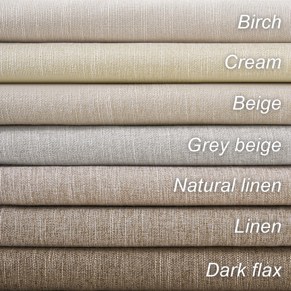 Cream Linen Blackout Curtains 84 Inch Pinch Pleat D548
