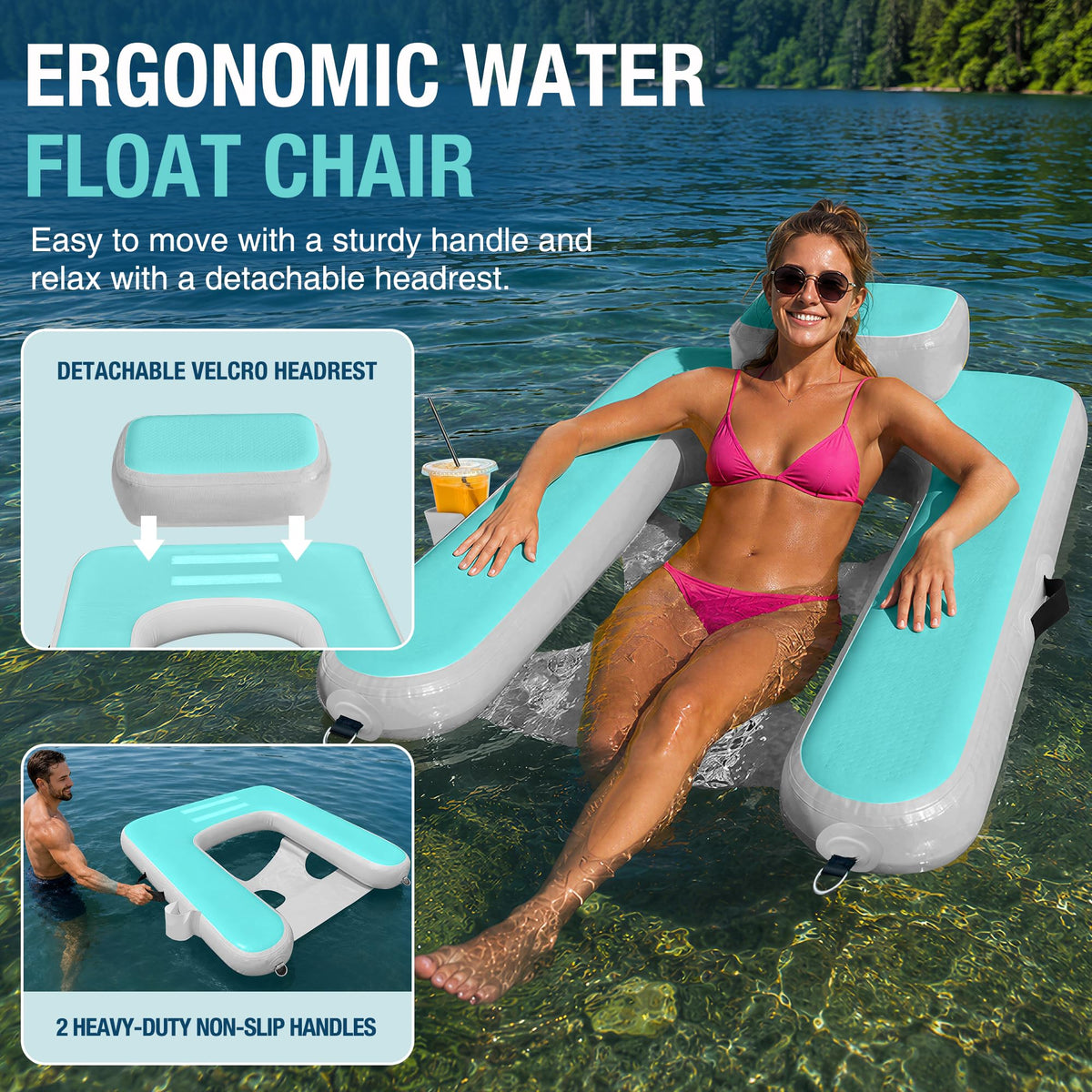 Inflatable Floating Chair with Cup Holder F33705