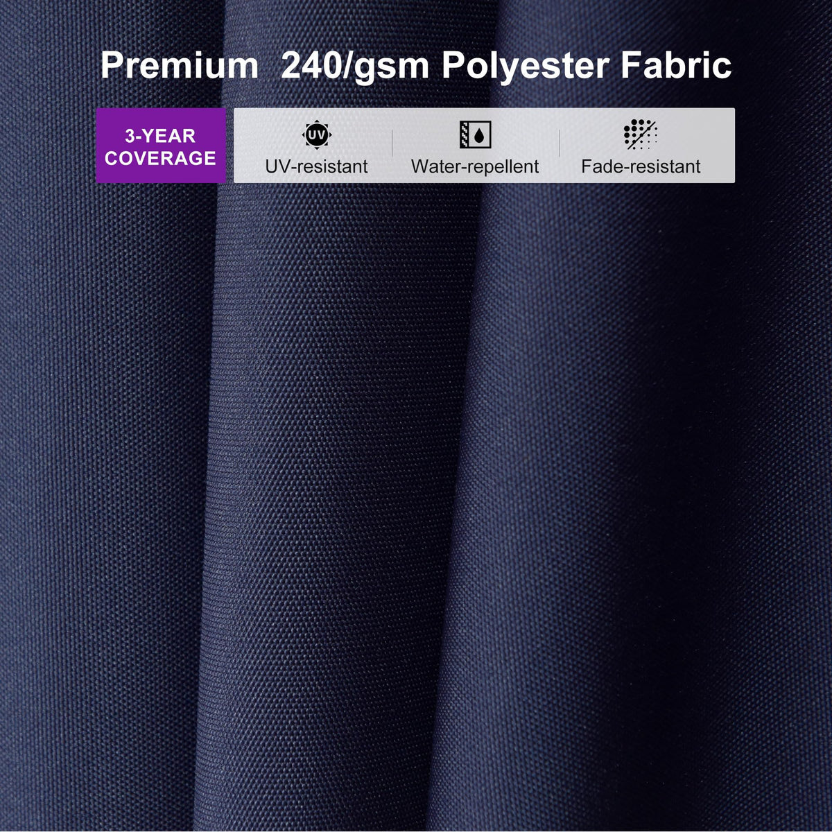 Navy Blue Cantilever Umbrella with Base L185187