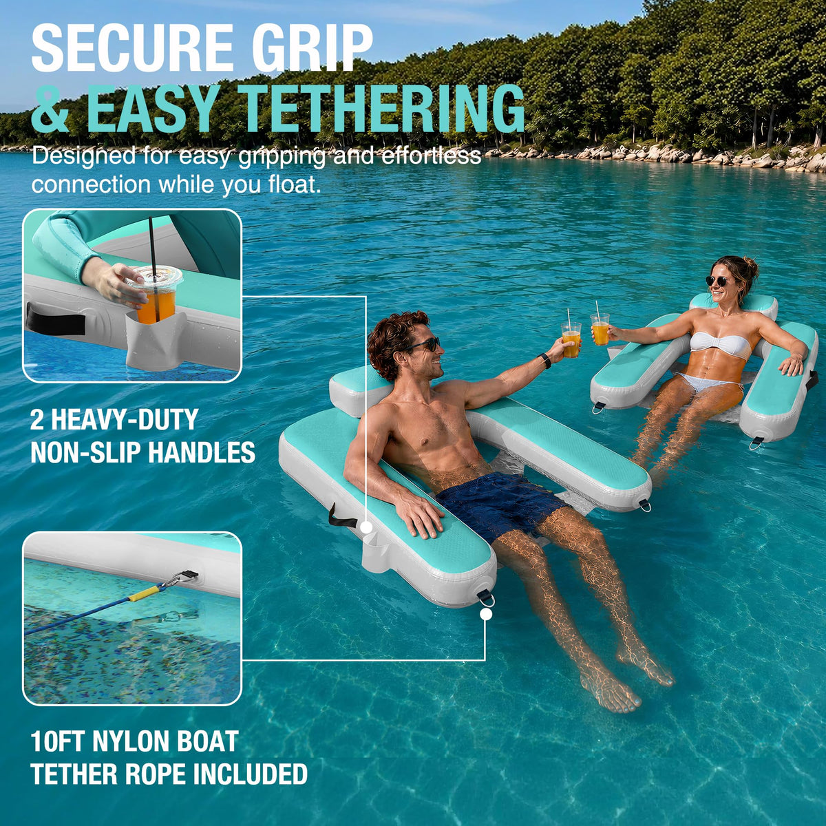Inflatable Floating Chair with Cup Holder F33705